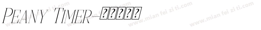 Peany Timer字体转换